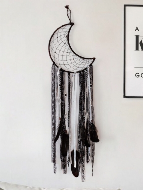 1pc Bavlna Black Moon Web Závesy Na Stenu Ornament Bytová Dekorácia
