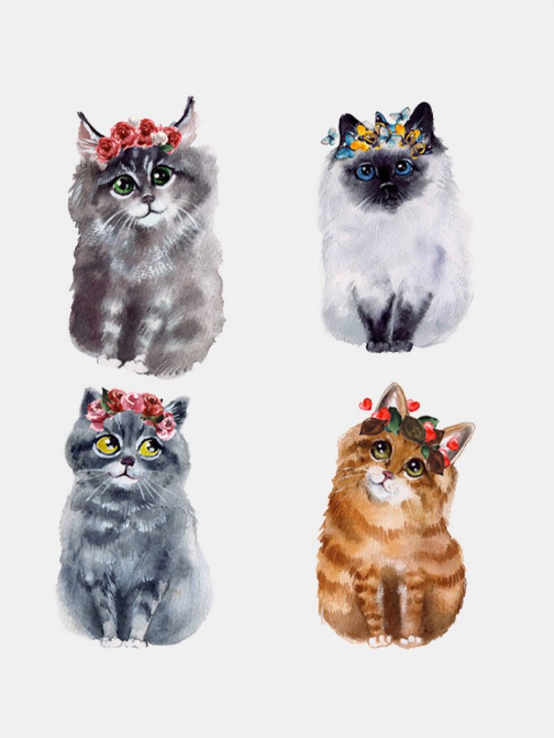 1pc Nálepky Na Stenu Roztomilé Farebné Mačky Na Umelecká Izba Odnímateľné Dekorácia Detská Spálňa Tapeta