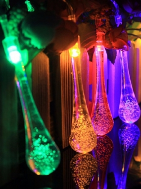 30 Led Batériami Napájané Raindrop Fairy String Light Vonkajšia Vianočná Svadobná Záhradná Párty Dekor