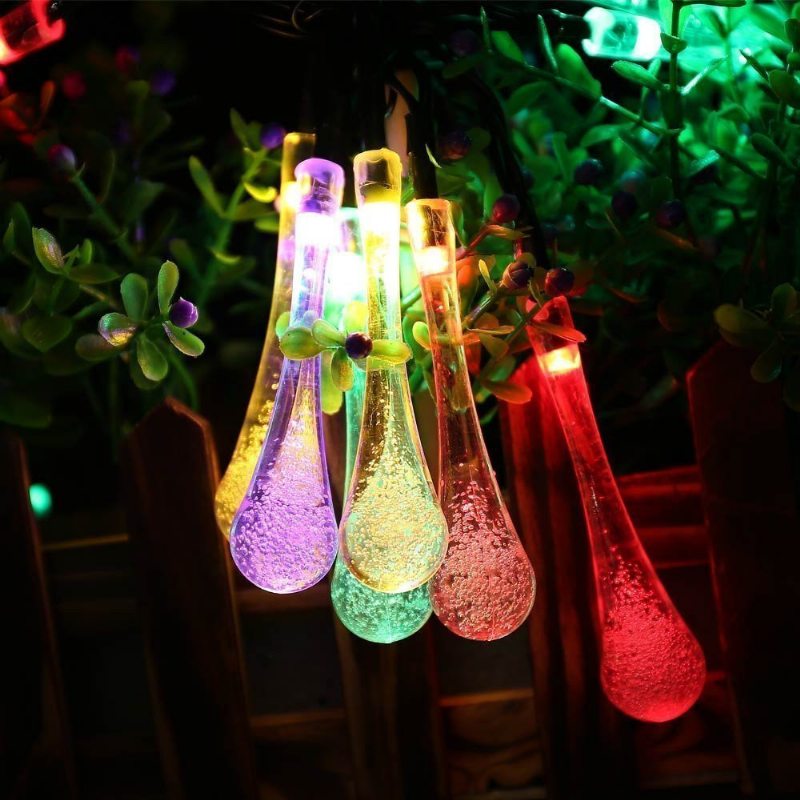 30 Led Batériami Napájané Raindrop Fairy String Light Vonkajšia Vianočná Svadobná Záhradná Párty Dekor