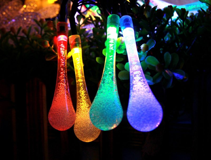 30 Led Batériami Napájané Raindrop Fairy String Light Vonkajšia Vianočná Svadobná Záhradná Párty Dekor