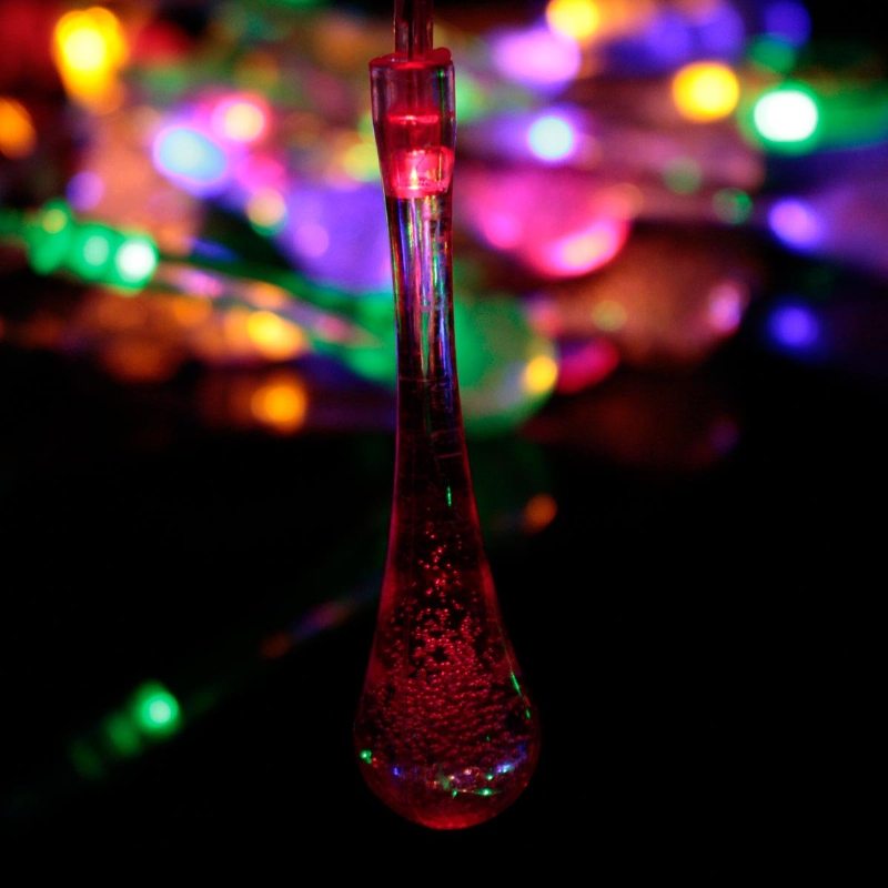30 Led Batériami Napájané Raindrop Fairy String Light Vonkajšia Vianočná Svadobná Záhradná Párty Dekor
