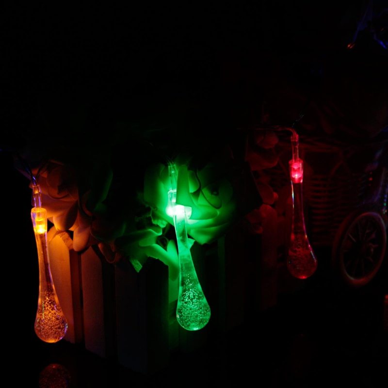 30 Led Batériami Napájané Raindrop Fairy String Light Vonkajšia Vianočná Svadobná Záhradná Párty Dekor