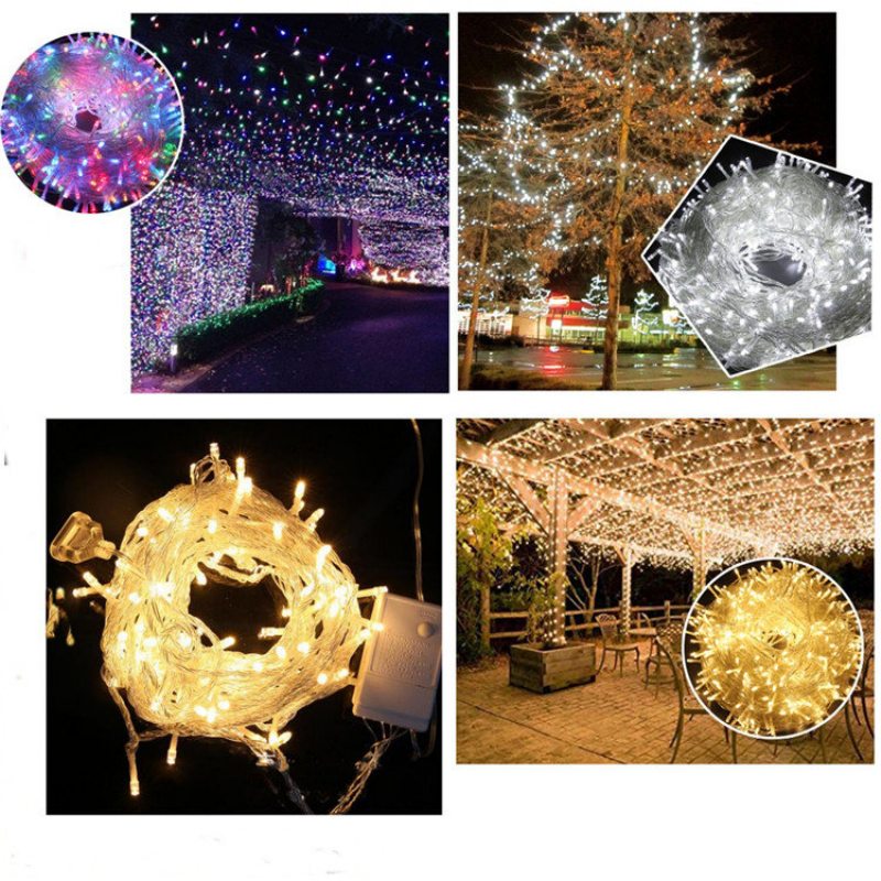 300led 30m Rozprávkové Vianočné Reťazové Svetlá Party Home Yard Decor