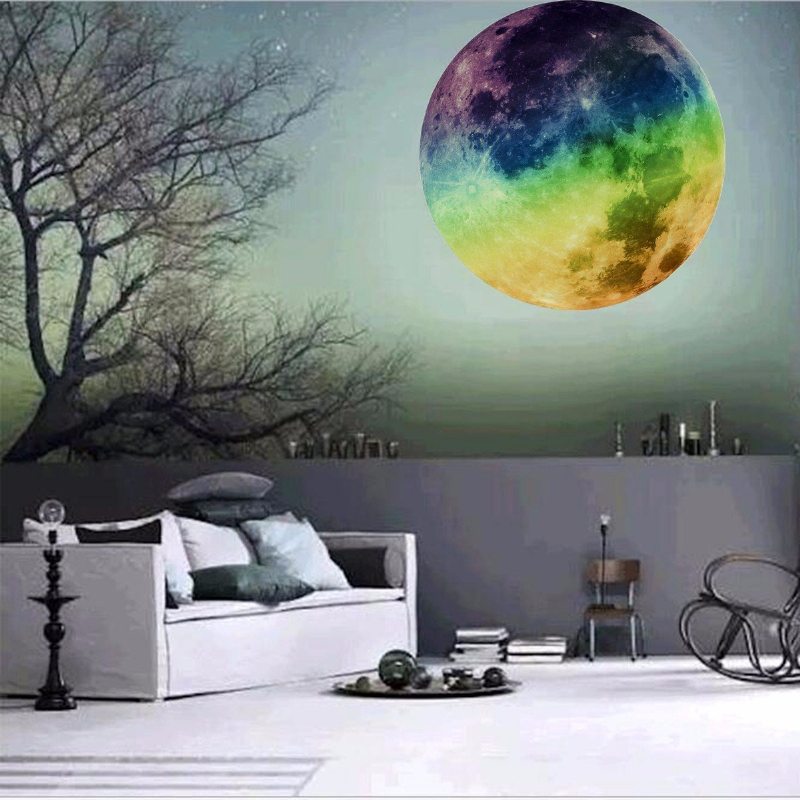 30cm Nočné Osvetlenie Moon Luminous Stickers Pvc Home Sticker Dekorácia Detskej Herne Vianočný Darček