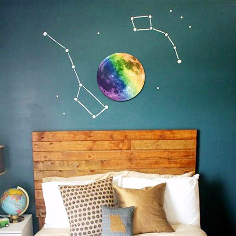 30cm Nočné Osvetlenie Moon Luminous Stickers Pvc Home Sticker Dekorácia Detskej Herne Vianočný Darček