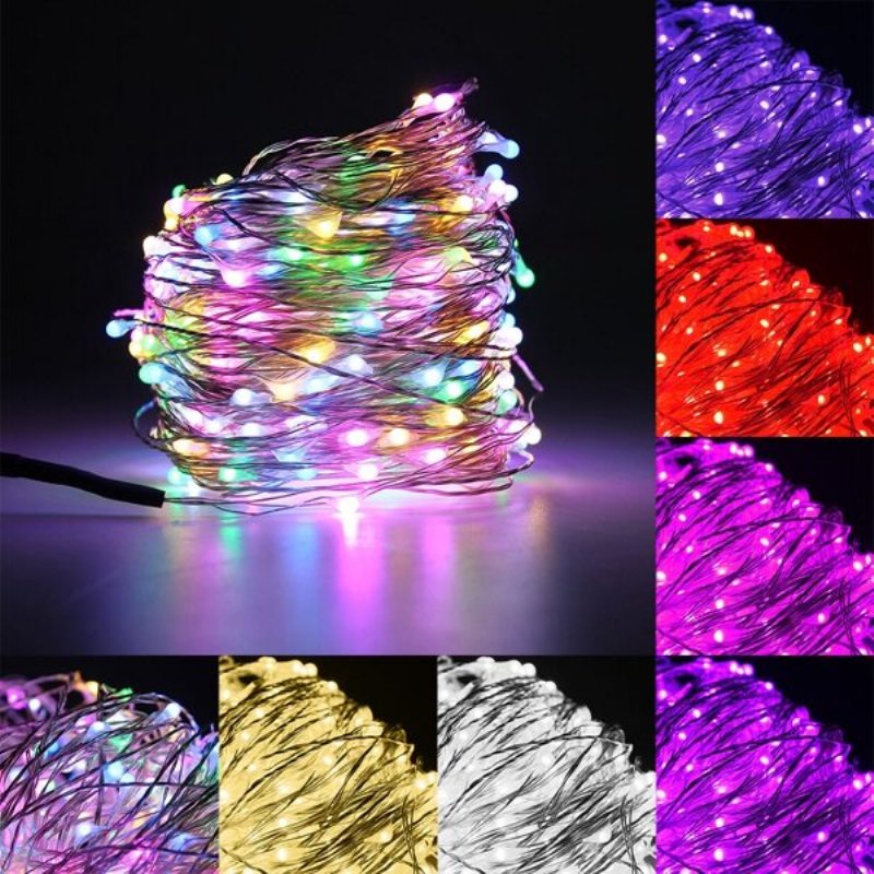30m Led Strieborný Drôtený Rozprávkový Reťazec Svetlo Vianočná Svadobná Párty Lampa 12v Home Deco