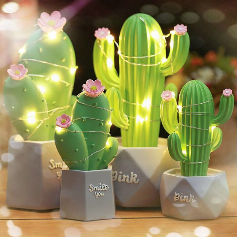 3d Kaktusová Led Nočná Nástenná Lampa Ako Darček Do Detskej Izby Do