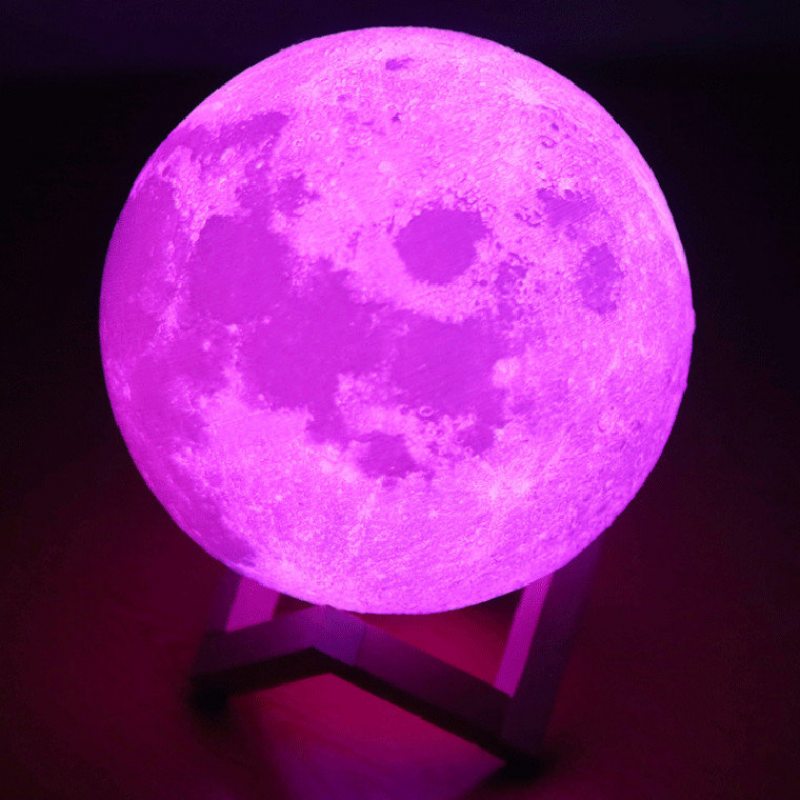 3d Moon Lamp 16 Farieb Meniace Usb Nabíjacie Led Nočné Svetlo Diaľkové Ovládanie Vianočná Dekorácia