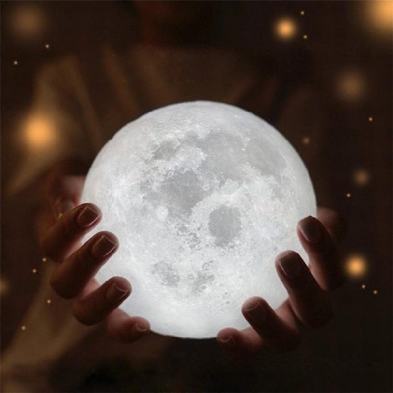 3d Moon Lamp 16 Farieb Meniace Usb Nabíjacie Led Nočné Svetlo Diaľkové Ovládanie Vianočná Dekorácia