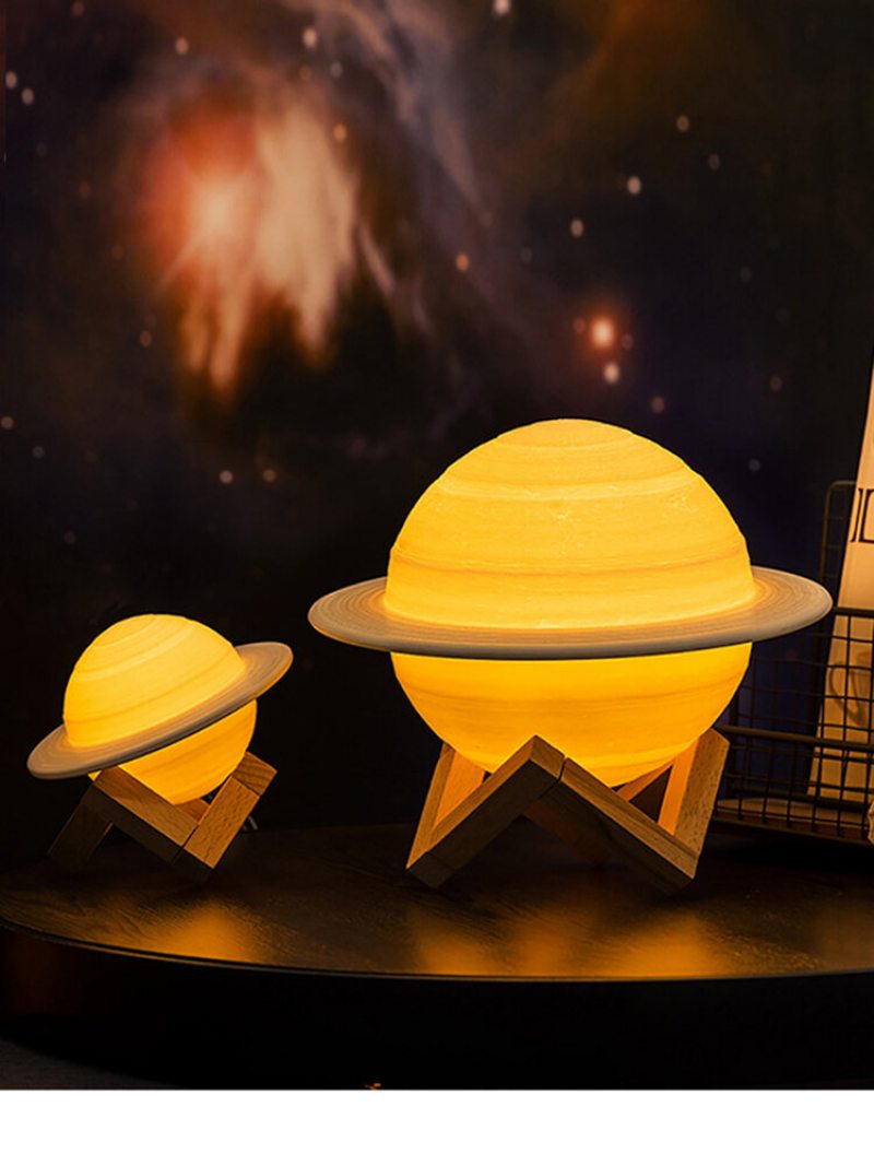 3d Print Saturn Lampa Inteligentné Domáce Nočné Svetlo Led Kreatívne Svietidlo Spálňa Dekor