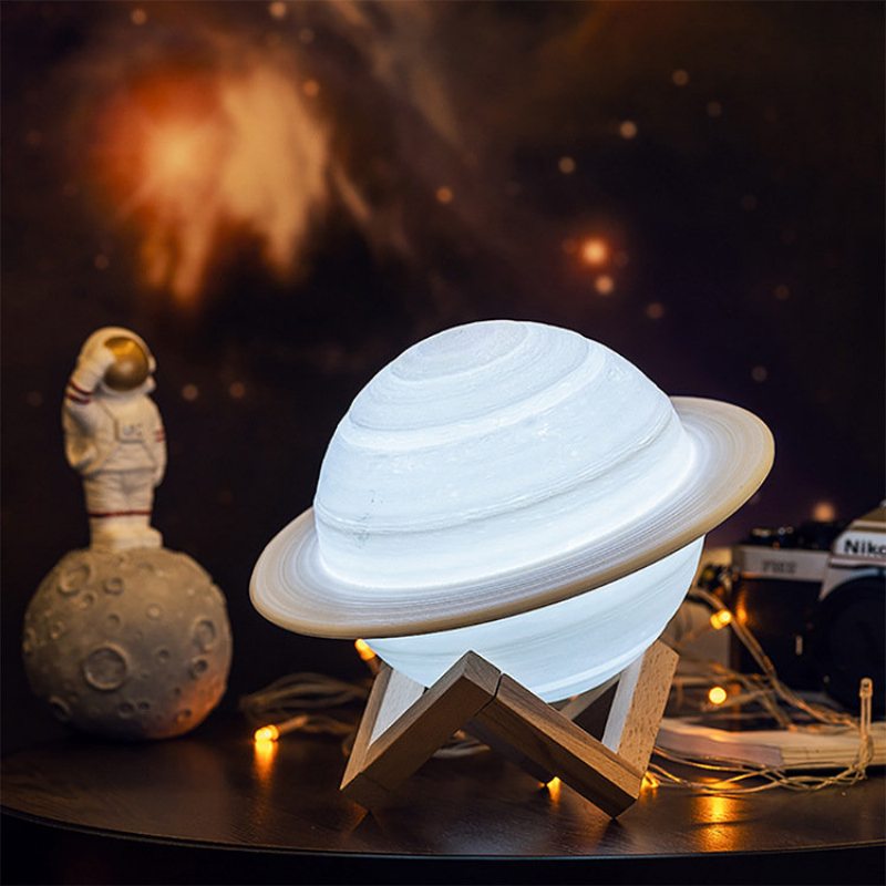 3d Print Saturn Lampa Inteligentné Domáce Nočné Svetlo Led Kreatívne Svietidlo Spálňa Dekor