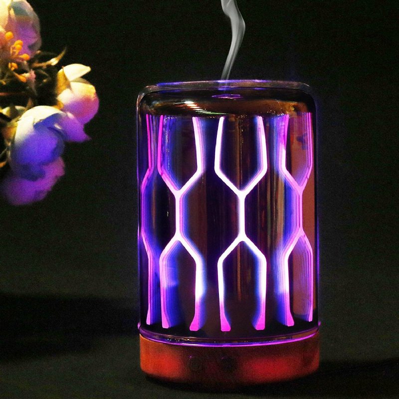 3d Zvlhčovač Aromaterapeutická Lampa V Klasickom Štýle Sklenený Difúzor Nočné Svetlo Meniace Farbu