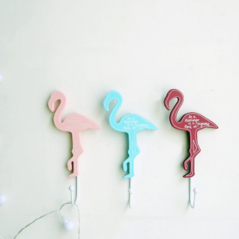 3ks Flamingos Háčiky Na Oblečenie Drevené Remeslá Kreatívny Dom Dekorácie Do Obývačky Nástenné Umenie
