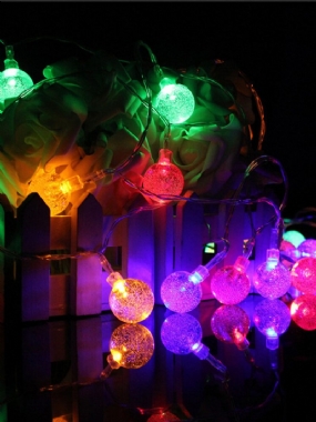 3m 20led Batéria Bublinková Guľa Rozprávkové Reťazové Svetlá Záhradná Párty Vianočná Svadobná Výzdoba Domova