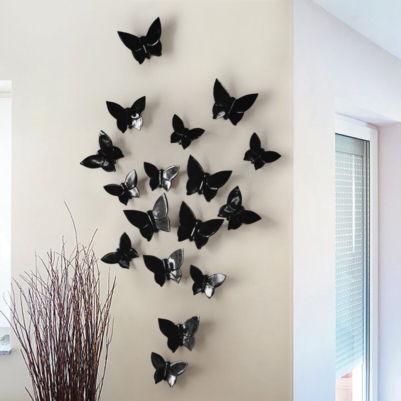 4 Farby 3d Živicový Motýľ Na Plagát Na Stenu Domov Dekorácia Tv Zadná Strana Na Živica Artware Samolepky
