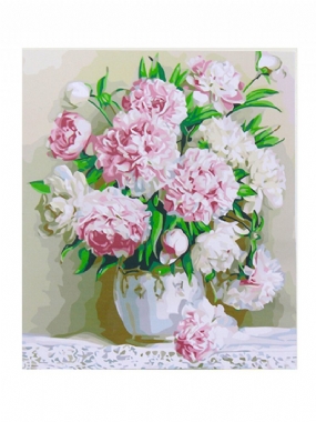 40 * 50 cm Krása Pivoňka Kvety Urob Si Sám Maľovanie Podľa Čísla Súprava Digitálna Maľba Na Plátno Home Decor