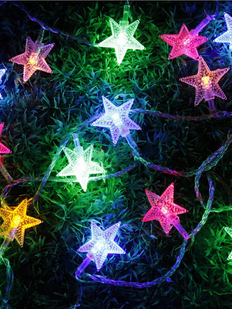5m 28 Led Reťazec Pentagram Fairy Light Multicolor Svadobná Párty Home Decor 220v