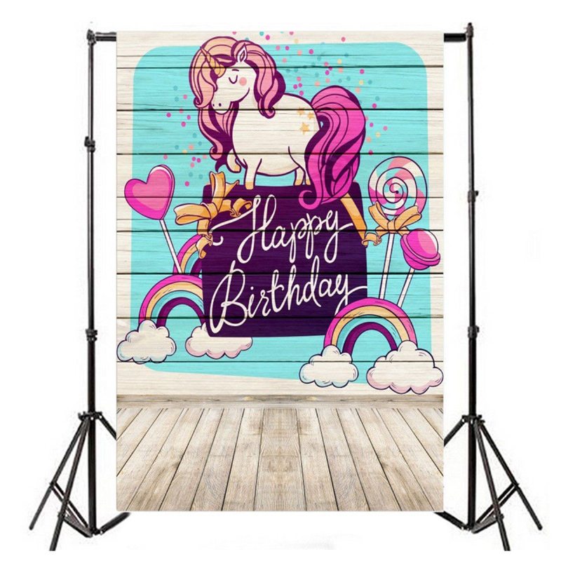 5x7ft Birthday Photo Background Pozadie Unicorn Fotografovanie S Lízankou