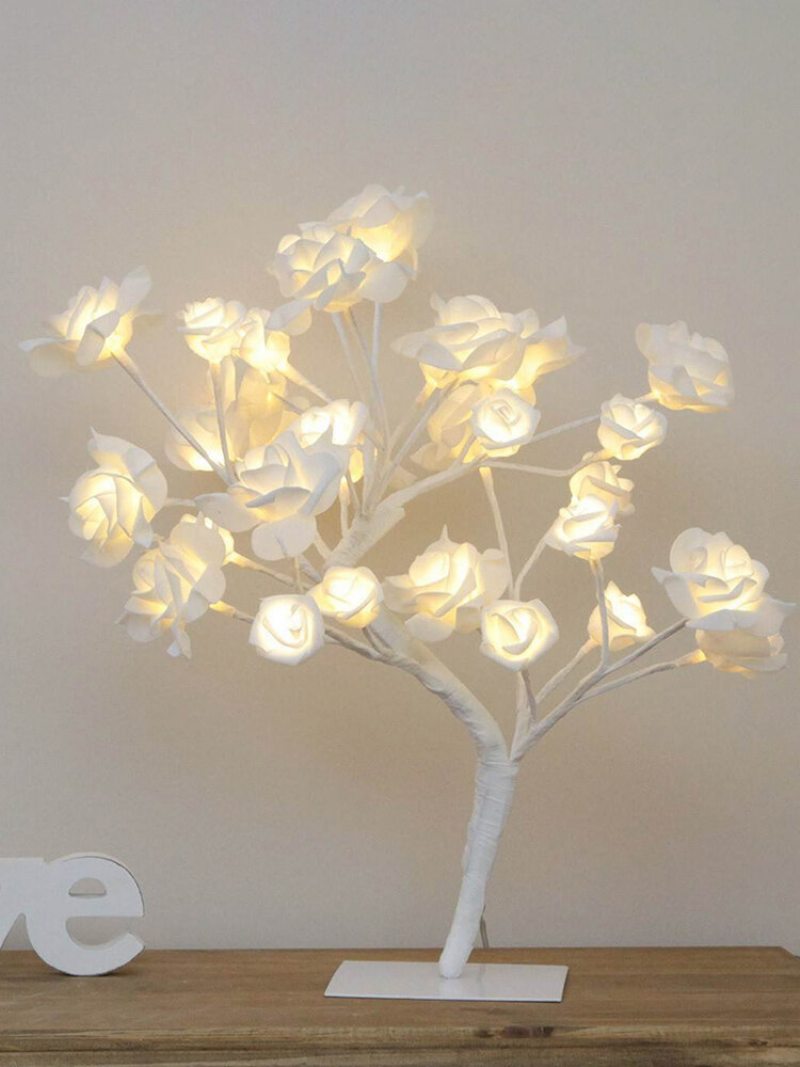 Cherry Blossom Tree Lampa Led Stolná Vnútorná Umelá Dekorácia Osvetlený Strom Do Spálne Party Svadobná Kancelária