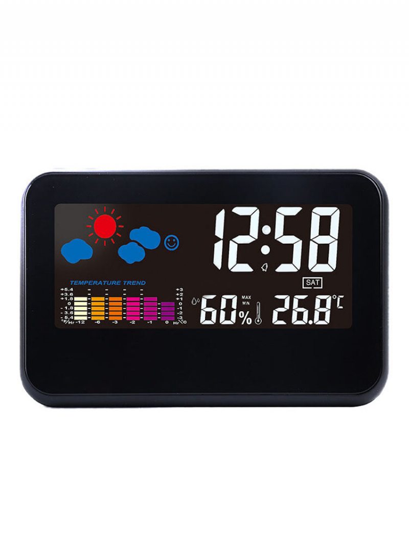 Digitálna Meteostanica Loskii Dc-002 Teplomer Hygrometer Budík Smart Sound Control Clock