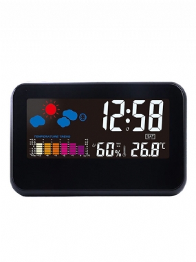 Digitálna Meteostanica Loskii Dc-002 Teplomer Hygrometer Budík Smart Sound Control Clock