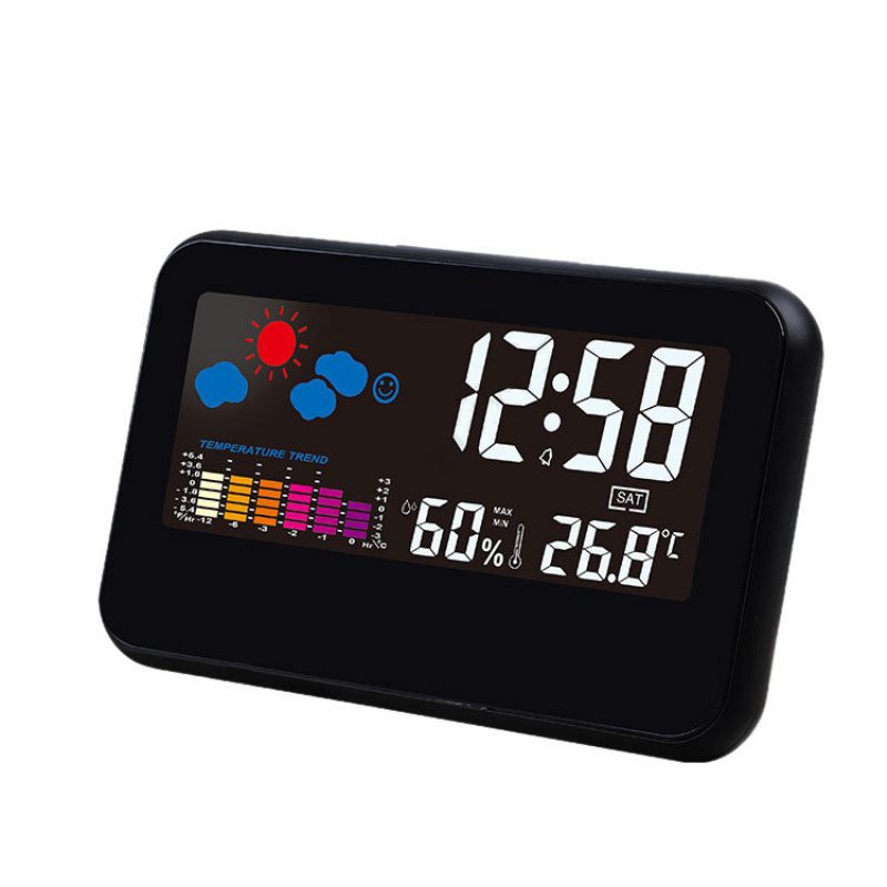 Digitálna Meteostanica Loskii Dc-002 Teplomer Hygrometer Budík Smart Sound Control Clock