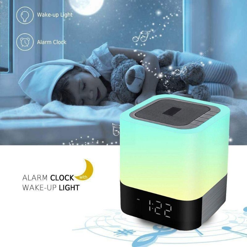 Digitálny Budík S Kalendárom 5 V 1 Nočná Lampa S Reproduktorom Bluetooth