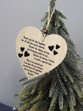Drevená Vianočná Lupienka Na Zavesenie Darčeková Plaketa Prívesok Na Stromček V Tvare Srdca Dekorácia Na Fľašu Vína Na Domáce Menovky