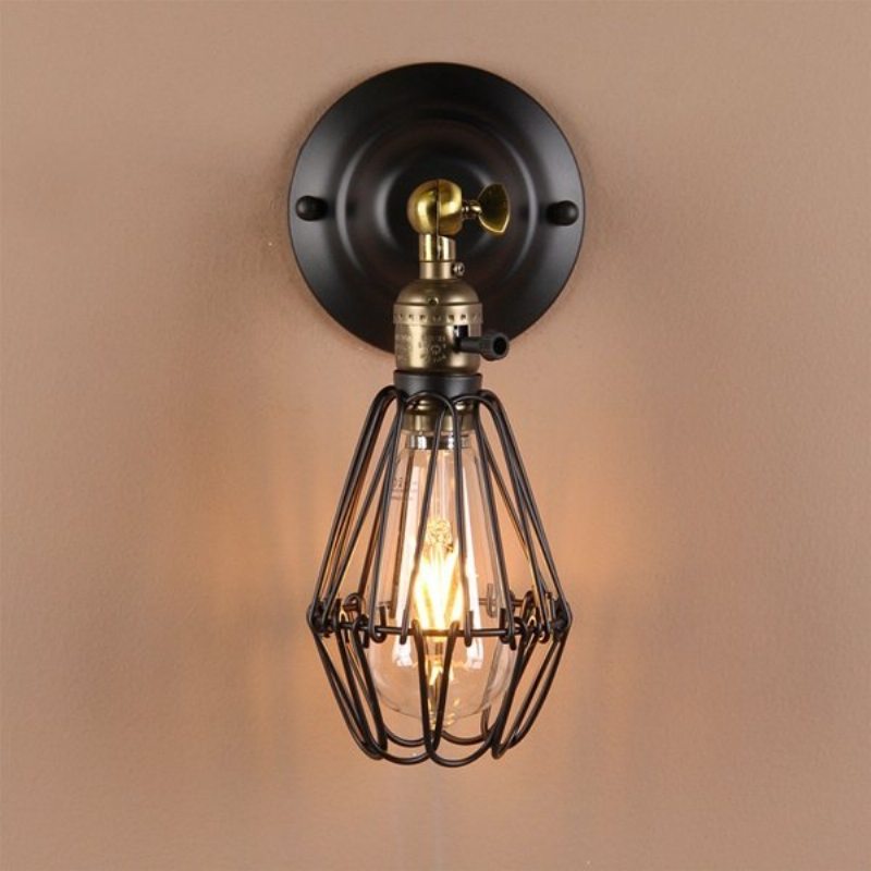 E27 Loft Metal Retro Vintage Rustikálne Nástenné Svietidlo Edison Lampa
