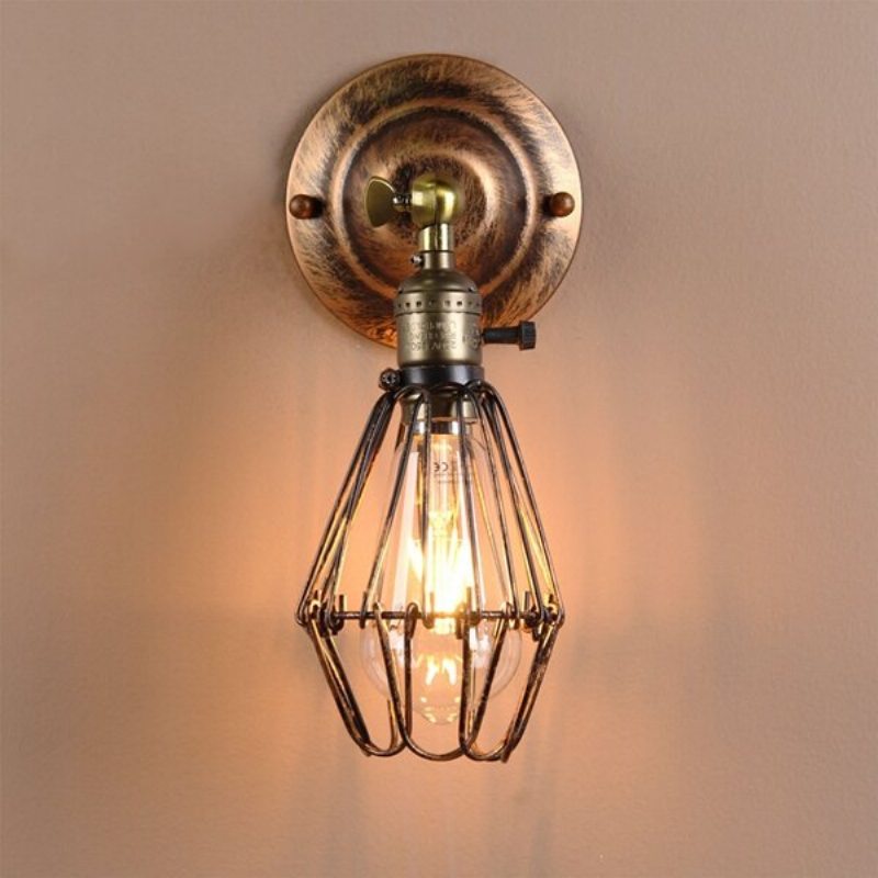 E27 Loft Metal Retro Vintage Rustikálne Nástenné Svietidlo Edison Lampa