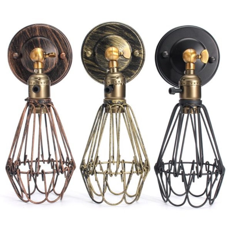 E27 Loft Metal Retro Vintage Rustikálne Nástenné Svietidlo Edison Lampa