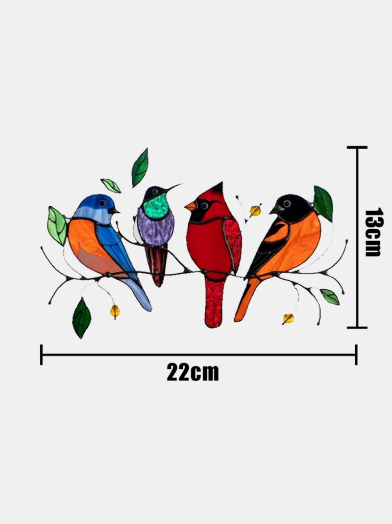 Farebné Viacnásobné Vtáky Sklenené Samolepky Na Stenu Na Kreslený Tvar Roztomilý Darček Tapeta Na Plochu Home Decor