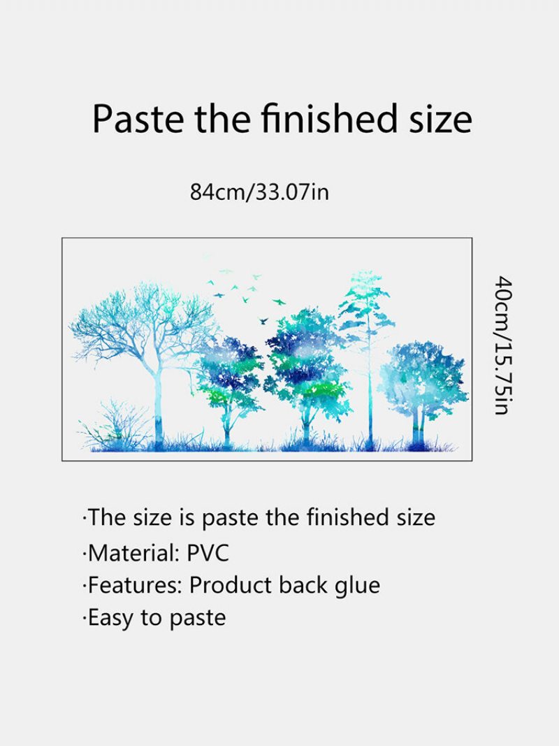 Farebný Prechod Skladací Vzor Lesného Stromu Samolepiace Nálepky Na Stenu Obývacia Izba Spálňa