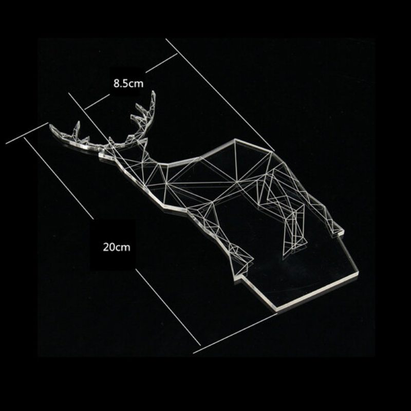 Geometrické Jeleň 3d Akrylové Nočné Svetlo 7 Farieb Meniace Sa Spálňa Home Dekor