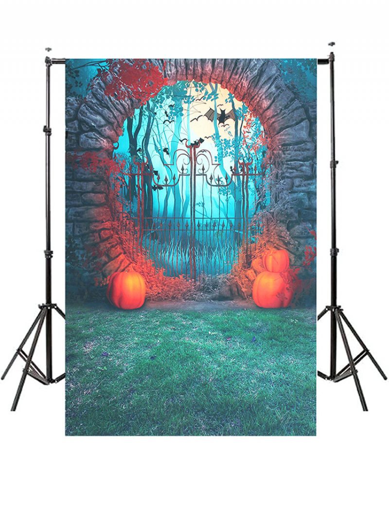 Halloween Pumpkin Bat Studio Cloth Photo Background Odolné Foto Pozadia Párty Nástenná Dekorácia