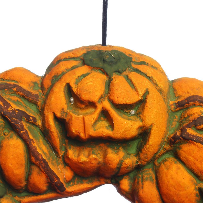 Halloween Strašidelný Veniec Vešiak Na Dvere Závesná Rekvizita Home Decor Led Lampáš Tekvica