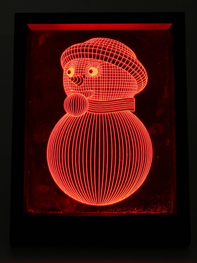 Led 3d Vianočný Farebný Fotorámik Nočné Osvetlenie Stolová Lampa Vianočná Výzdoba
