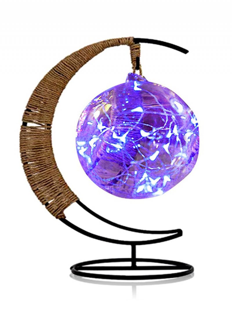 Led Nočné Svetlo Ručne Vyrábané Ratanové Guľôčkové Kované Rámy Creative Home Light Decor