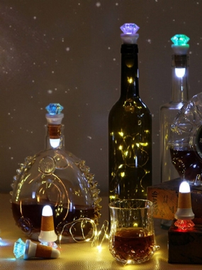 Led Reťazec Light Bar Nabíjateľný Svetelný Kryt Na Fľašu Nočné Svetlo Z Korku V Tvare Diamantu