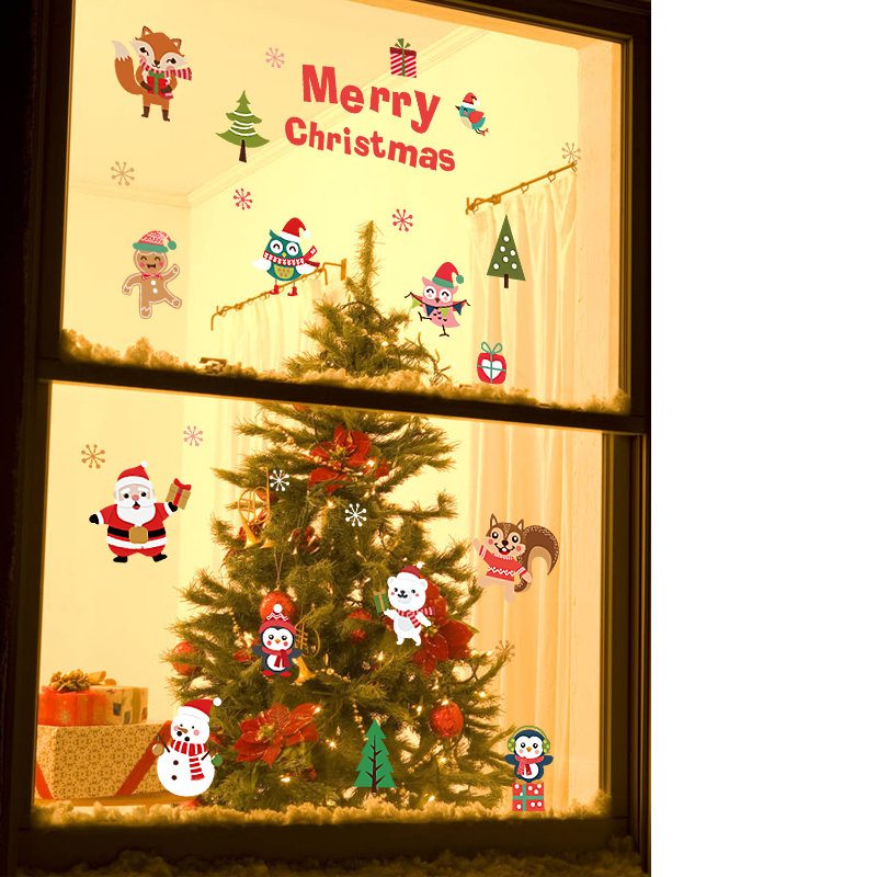 Miico Sk6038 Vianočná Nálepka Novetly Cartoon Nálepky Na Stenu Pre Detskú Izbu Dekorácia Časť
