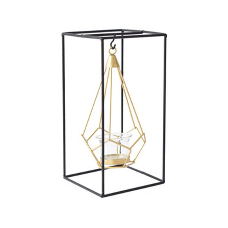 Minimalistický Luxusný Romantický Železný Svietnik Dekorácia Na Jedálenský Stôl Ornament Dutý