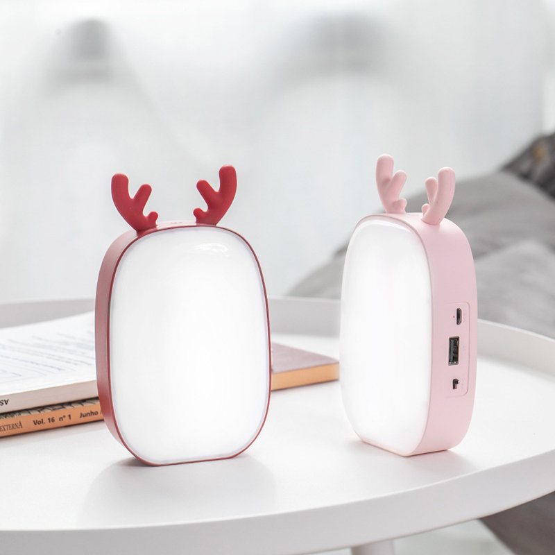 Multifunkčná Stolová Lampa Deer S Mobilným Napájacím Prenosným Usb Nočným Svetlom Cartoon Bed Light