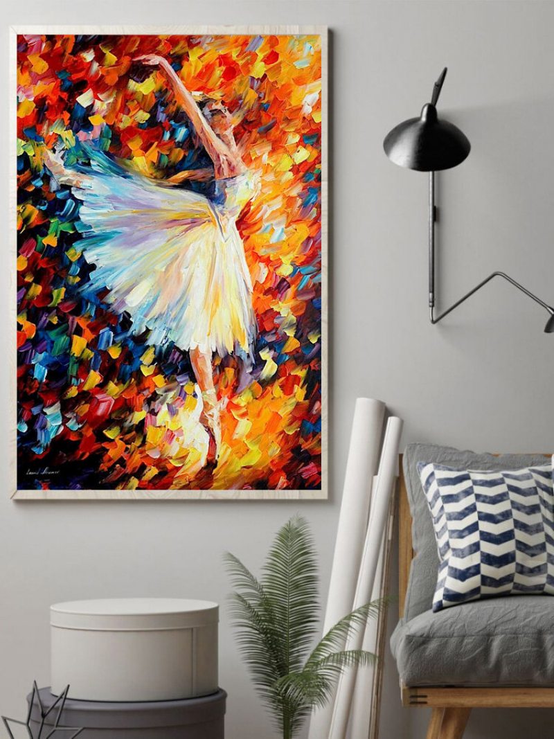 Obraz Na Plátne So Vzorom Tancujúceho Dievčaťa Nezarámovaný Na Stenu Umelecké Plátno Do Obývacej Izby