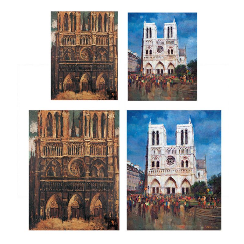 Paris Architecture Decorative Painting Core Canvas Závesný Obraz Na Dekoráciu Domácej Obývačky