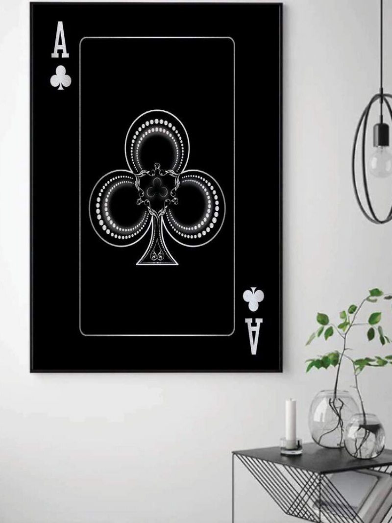 Poker Ace Pattern Obraz Na Plátne Nezarámované Nástenné Umelecké Plátno Obývacia Izba Home Decor