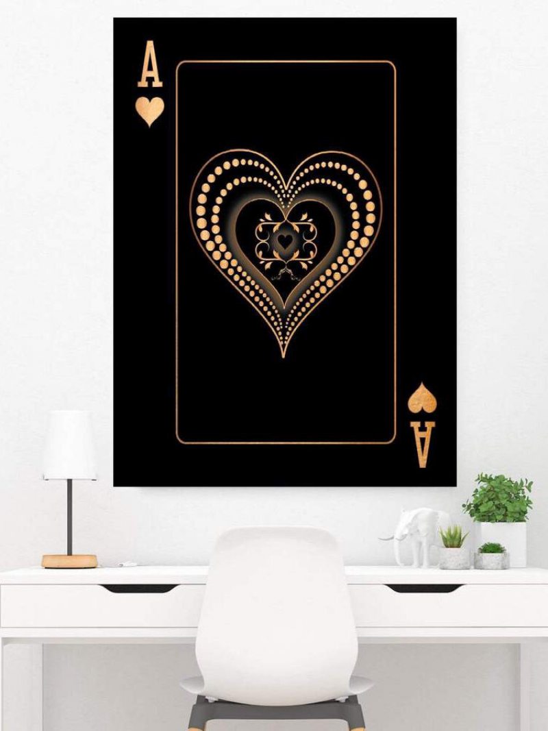 Poker Ace Pattern Obraz Na Plátne Nezarámované Nástenné Umelecké Plátno Obývacia Izba Home Decor