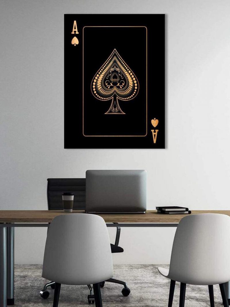 Poker Ace Pattern Obraz Na Plátne Nezarámované Nástenné Umelecké Plátno Obývacia Izba Home Decor