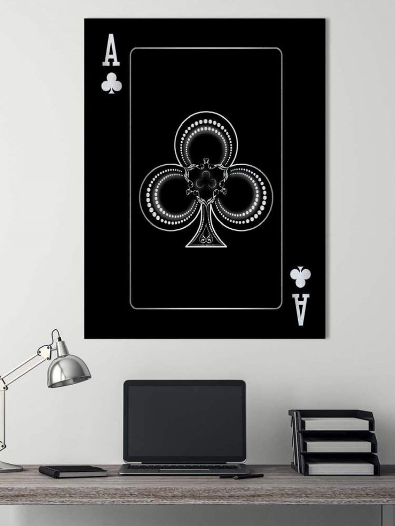 Poker Ace Pattern Obraz Na Plátne Nezarámované Nástenné Umelecké Plátno Obývacia Izba Home Decor