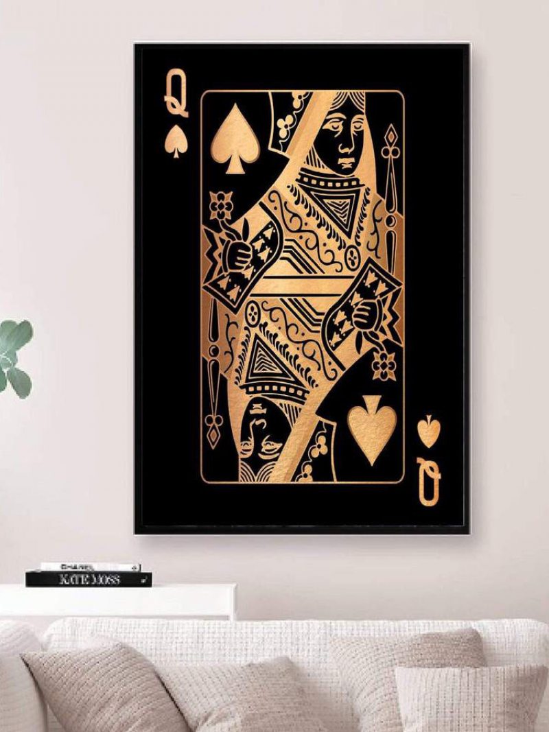 Poker Q Pattern Obraz Na Plátne Nezarámované Nástenné Umelecké Plátno Obývacia Izba Home Decor